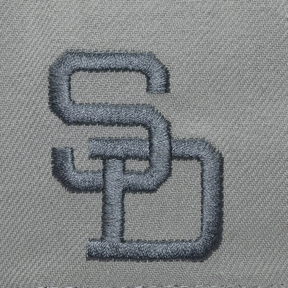 Gray San Diego Padres Mitchell & Ness Cooperstown Thunderstorm Head Coach Pro-Crown Adjustable Hat