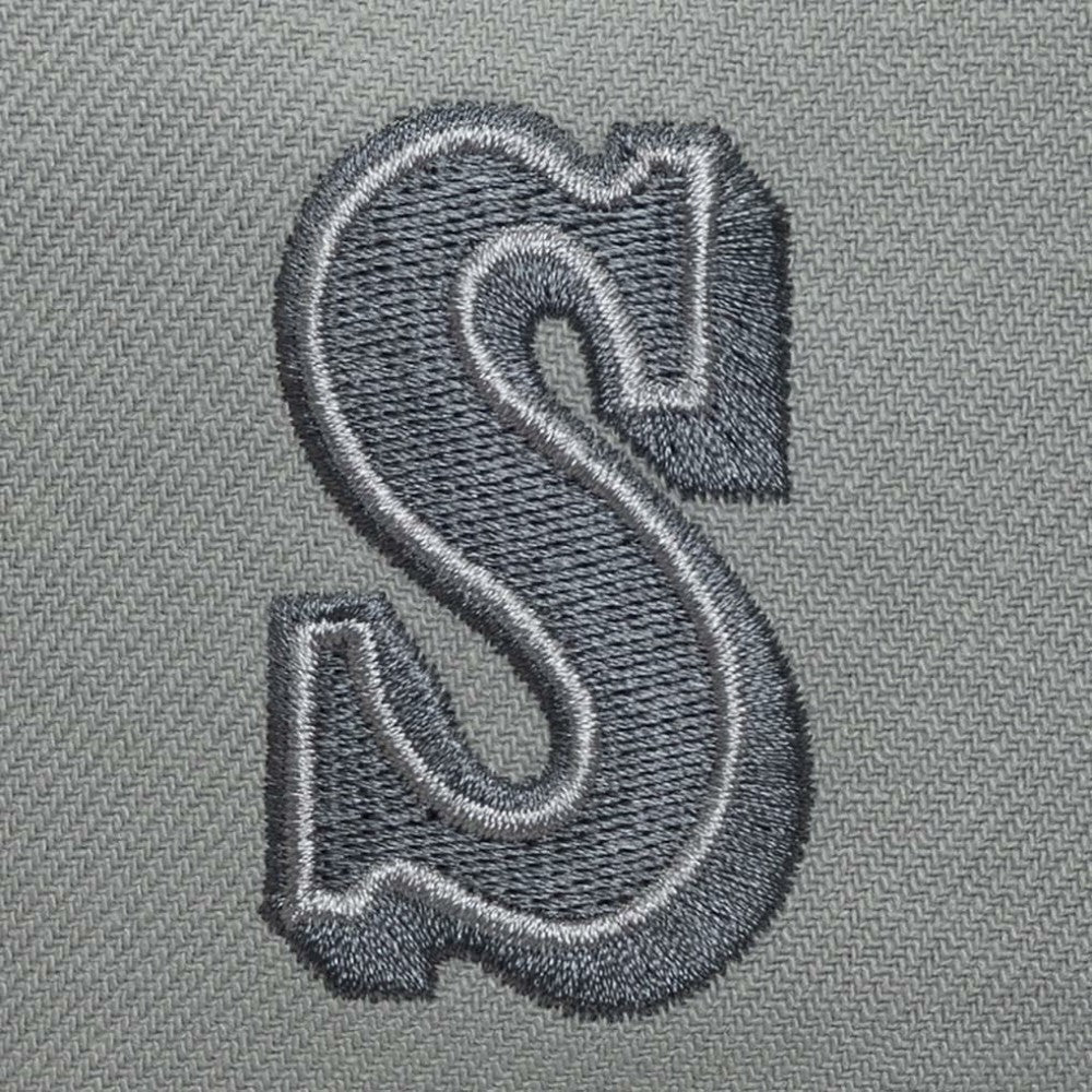 Gray Seattle Mariners Mitchell & Ness Cooperstown Thunderstorm Head Coach Pro-Crown Adjustable Hat