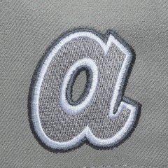 Gray Atlanta Braves Mitchell & Ness Cooperstown Thunderstorm Head Coach Pro-Crown Adjustable Hat