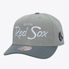 Gray Boston Red Sox Mitchell & Ness Thunderstorm Head Coach Pro-Crown Adjustable Hat