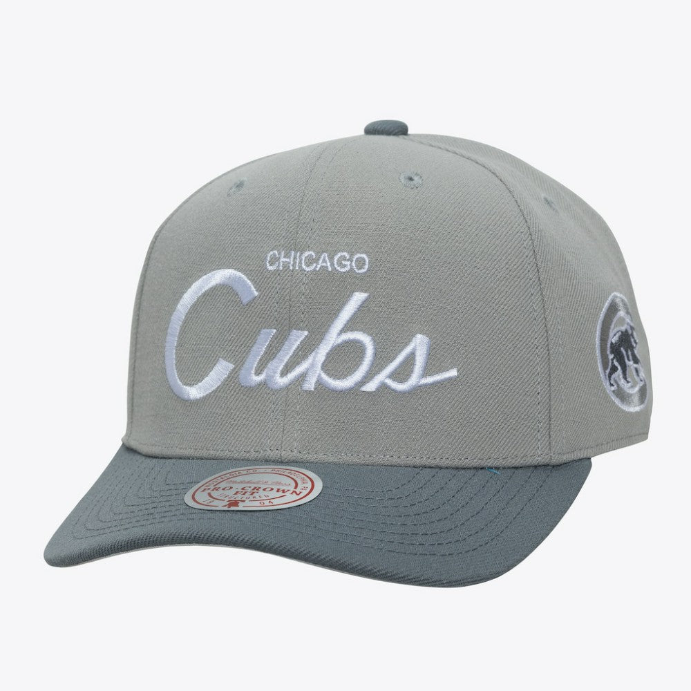 Gray Chicago Cubs Mitchell & Ness Thunderstorm Head Coach Pro-Crown Adjustable Hat