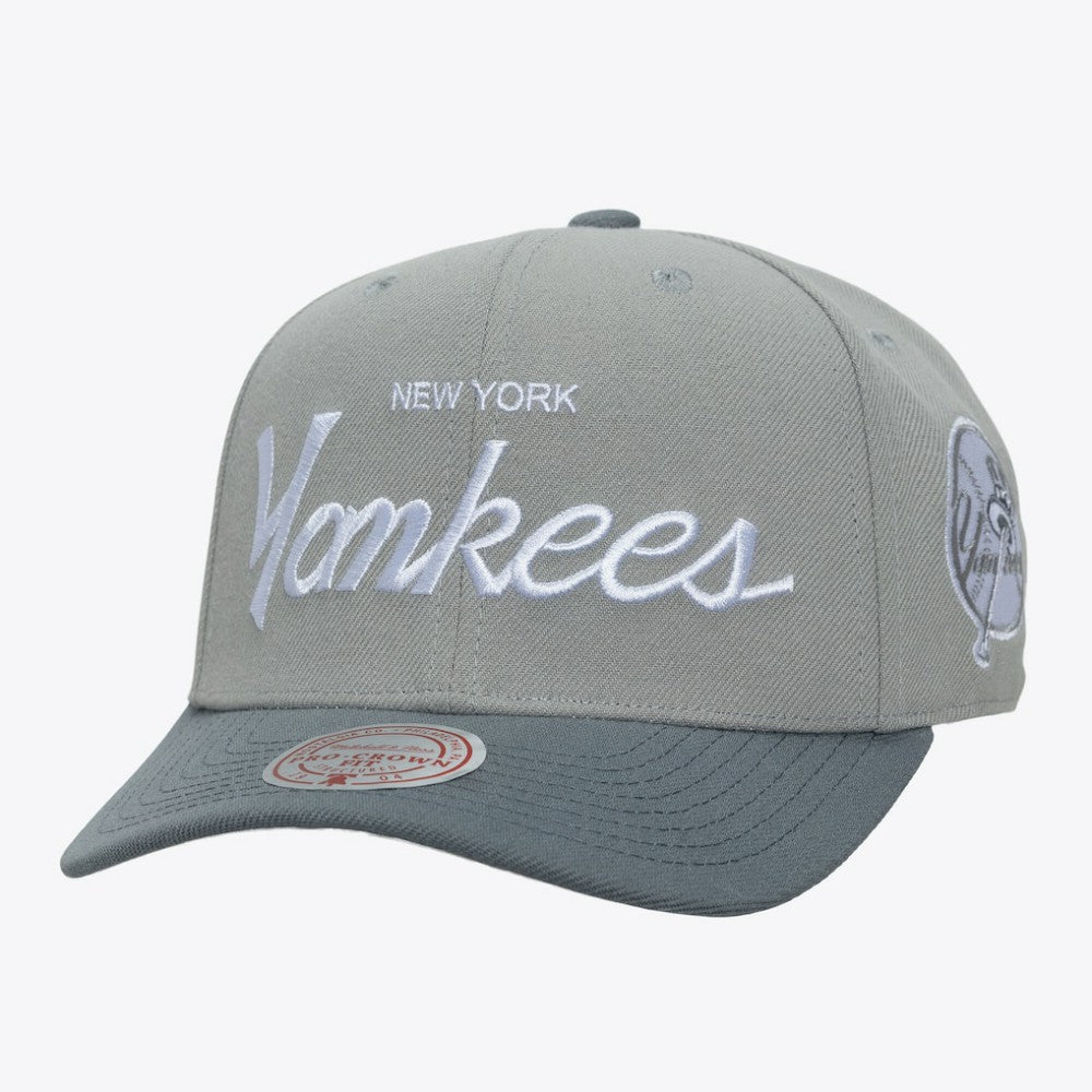 Gray New York Yankees Mitchell & Ness Thunderstorm Head Coach Pro-Crown Adjustable Hat