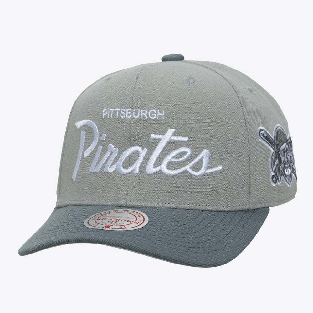 Gray Pittsburgh Pirates Mitchell & Ness Thunderstorm Head Coach Pro-Crown Adjustable Hat