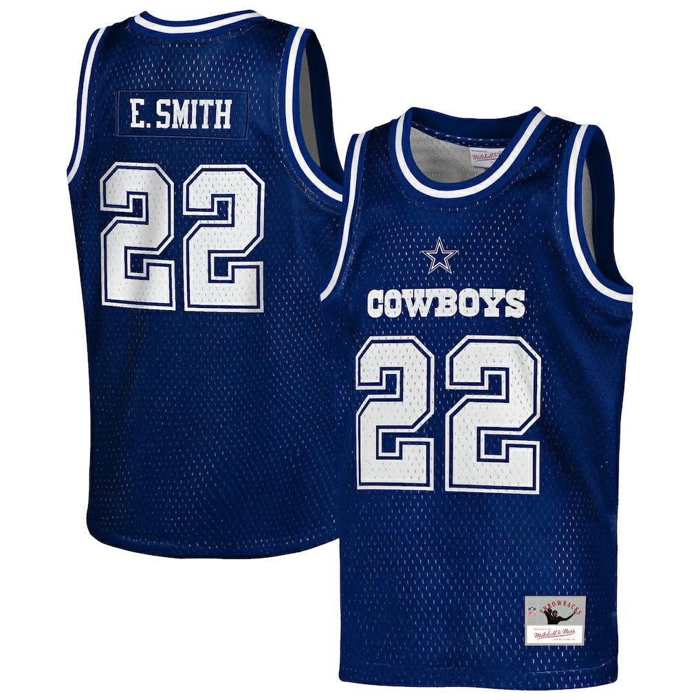 Emmitt Smith  Youth Retired Player NFL Basketball Fashion Jersey - Dallas Cowboys Jerseys