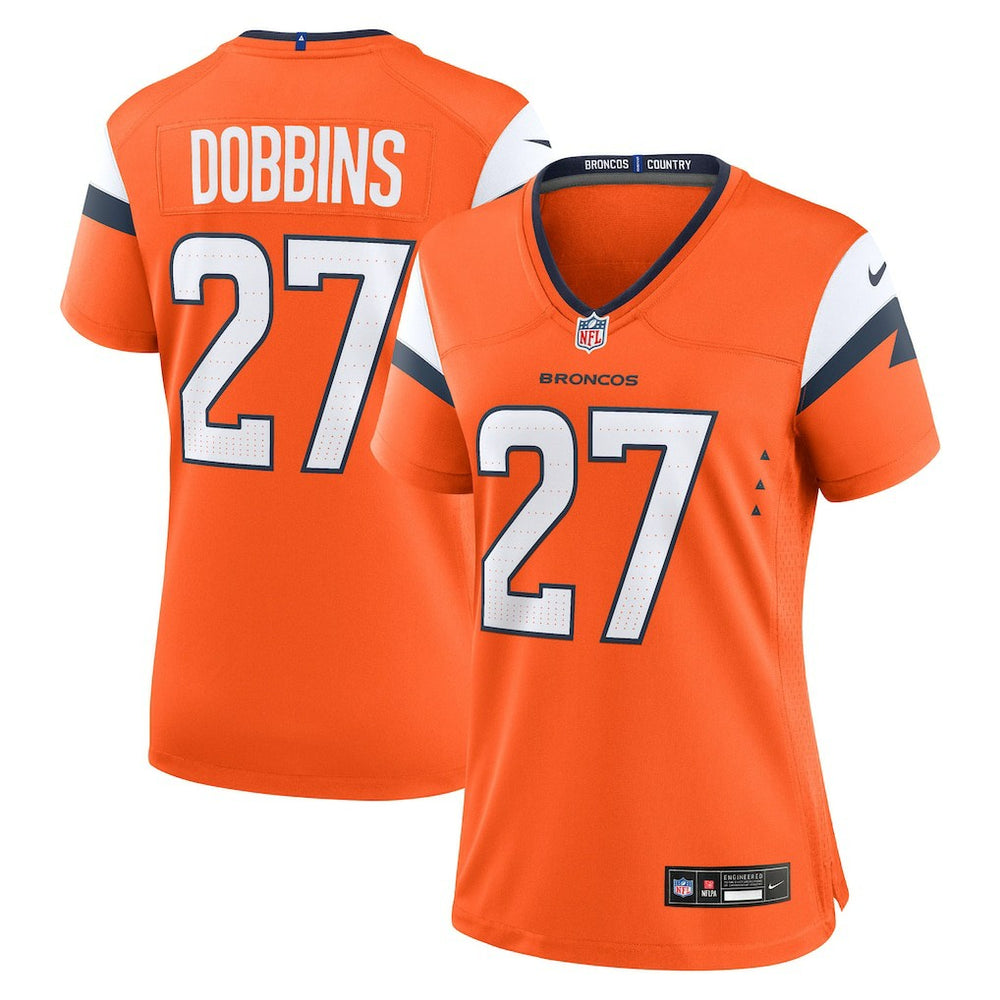 J.K. Dobbins  Women's Team Game Jersey - Denver Broncos Jerseys