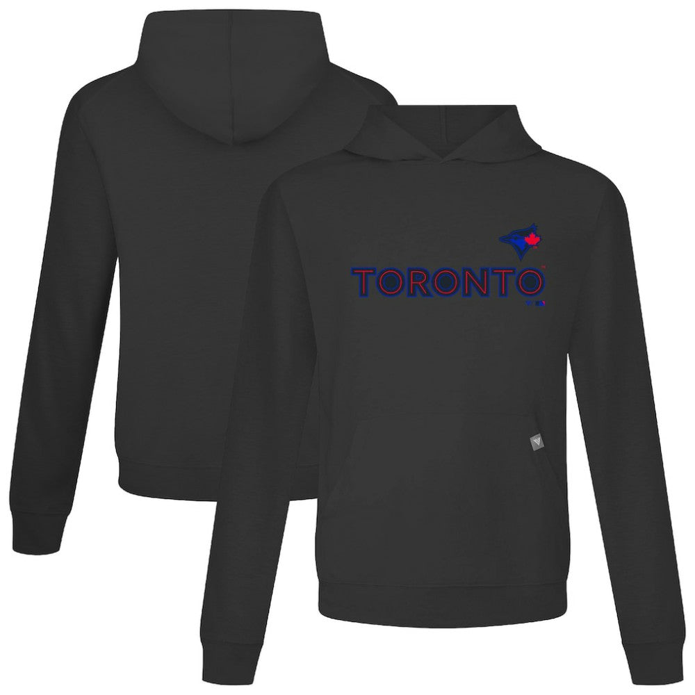 Black Toronto Blue Jays Levelwear City Connect Relay Core Logo Pullover Hoodie