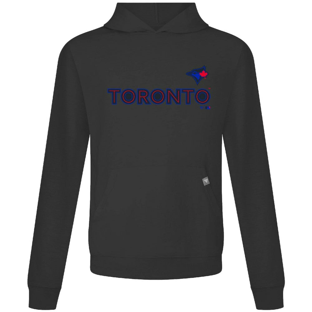Black Toronto Blue Jays Levelwear City Connect Relay Core Logo Pullover Hoodie