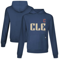 Navy Cleveland Guardians Levelwear City Connect Relay Core Logo Pullover Hoodie