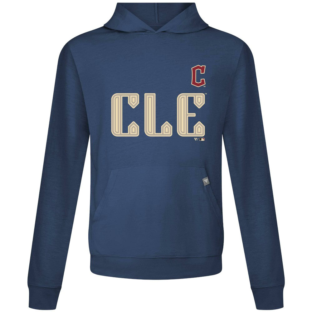 Navy Cleveland Guardians Levelwear City Connect Relay Core Logo Pullover Hoodie