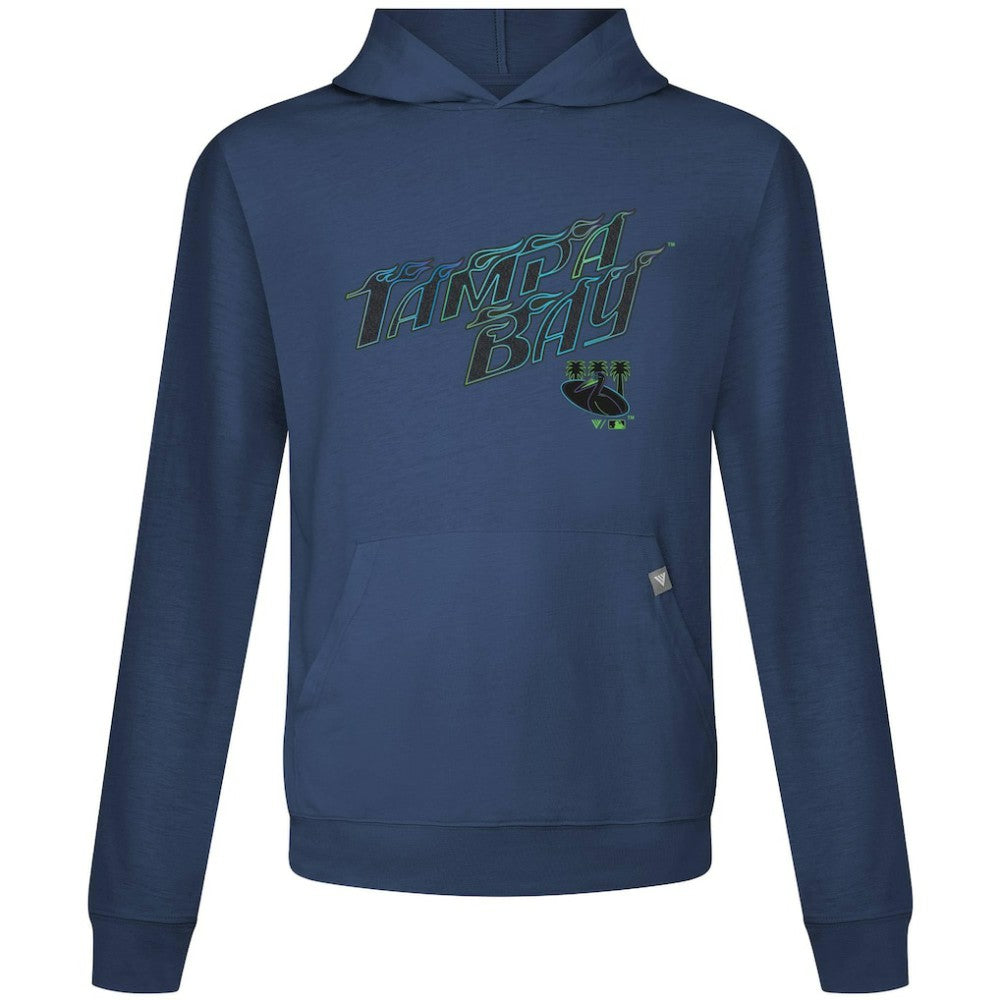Navy Tampa Bay Rays Levelwear City Connect Relay Back Splash Pullover Hoodie