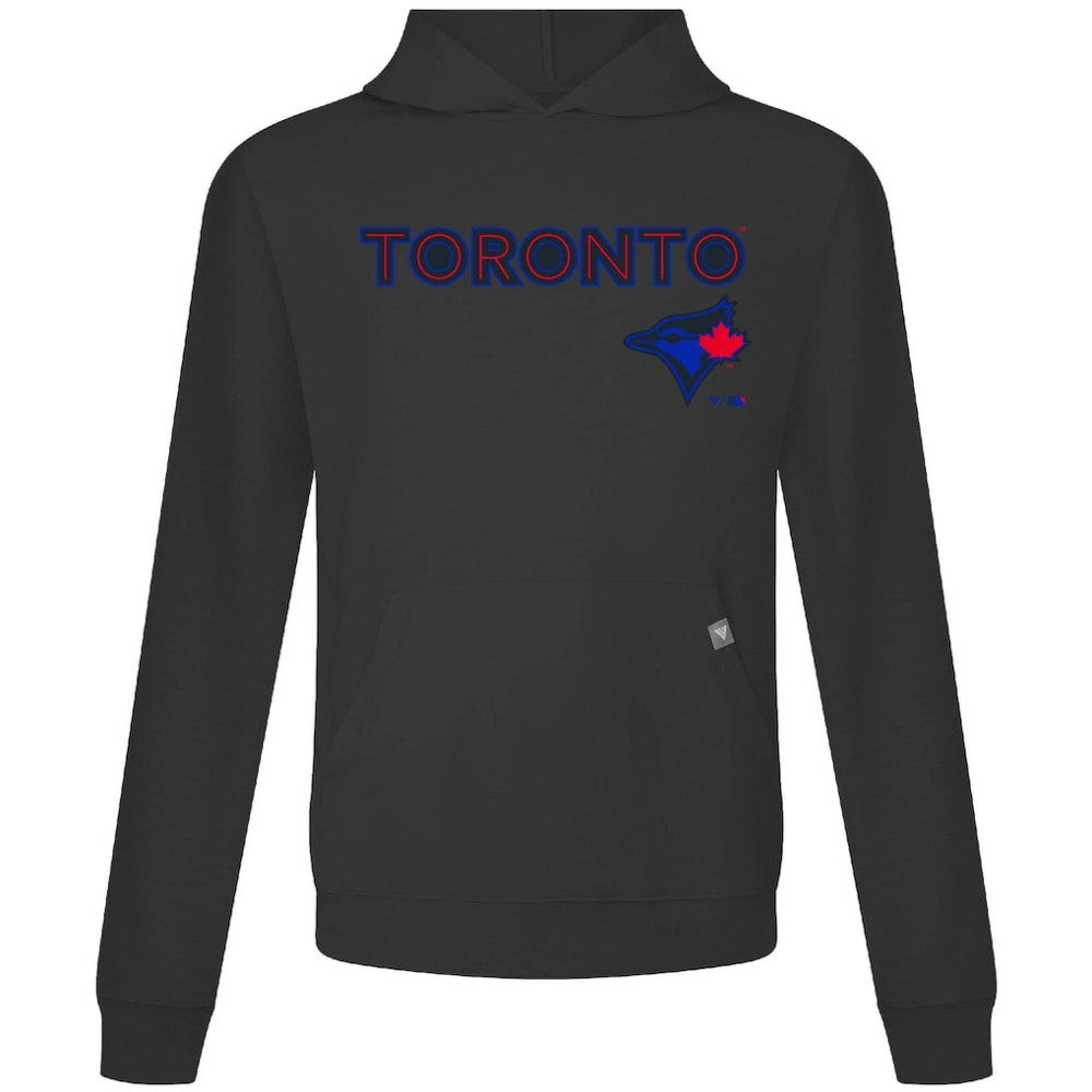 Black Toronto Blue Jays Levelwear City Connect Relay Back Splash Pullover Hoodie