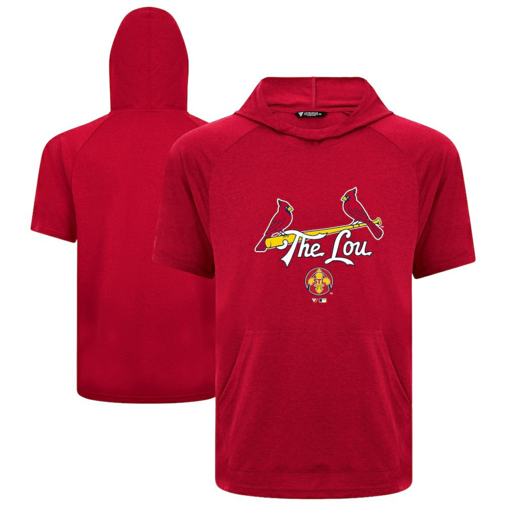 Red St. Louis Cardinals Levelwear City Connect Phase Back Plash Hoodie T-Shirt