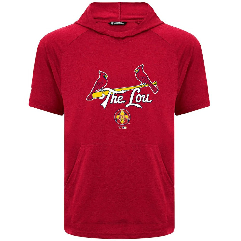 Red St. Louis Cardinals Levelwear City Connect Phase Back Plash Hoodie T-Shirt