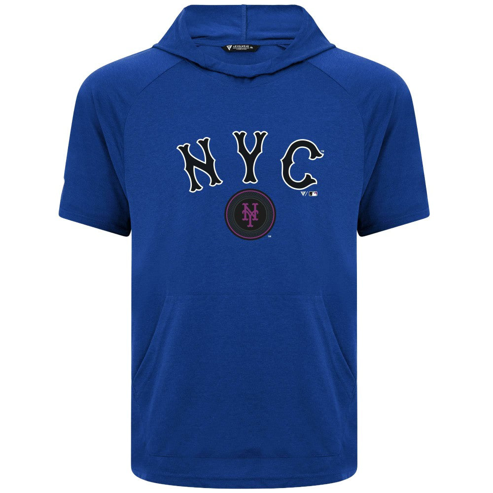 Royal New York Mets Levelwear City Connect Phase Back Plash Hoodie T-Shirt