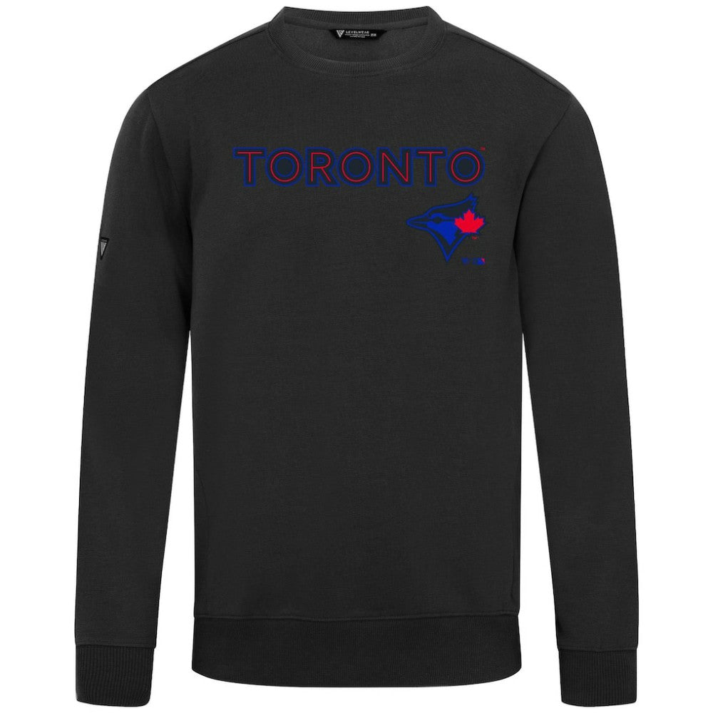 Black Toronto Blue Jays Levelwear City Connect Zane Back Splash Sweatshirt
