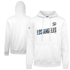 White Los Angeles Dodgers Levelwear City Connect Podium Core Logo Pullover Hoodie