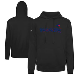 Black Toronto Blue Jays Levelwear City Connect Podium Core Logo Pullover Hoodie