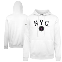 White New York Mets Levelwear City Connect Podium Back Splash Pullover Hoodie