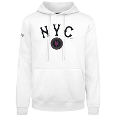 White New York Mets Levelwear City Connect Podium Back Splash Pullover Hoodie