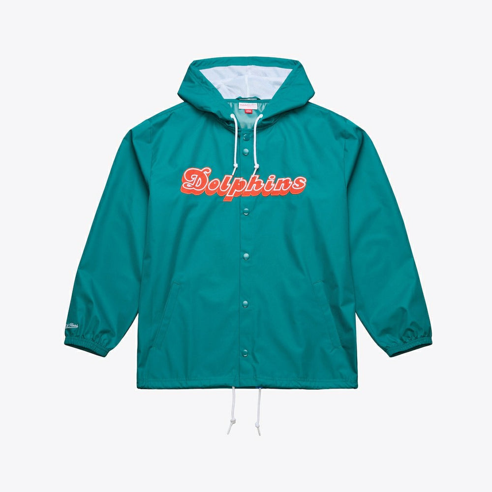 Coaches Full-Snap Hooded Windbreaker Jacket - Miami Dolphins Jackets