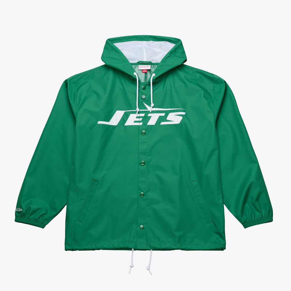 Coaches Full-Snap Hooded Windbreaker Jacket - New York Jets Jackets
