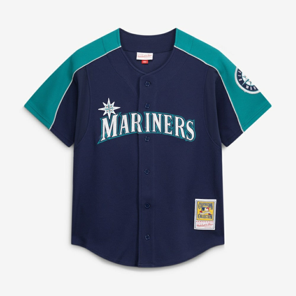 Navy Ichiro Suzuki Seattle Mariners Mitchell & Ness 2006 Cooperstown Mesh Batting Practice Button-Up Jersey