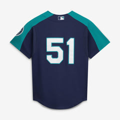 Navy Ichiro Suzuki Seattle Mariners Mitchell & Ness 2006 Cooperstown Mesh Batting Practice Button-Up Jersey