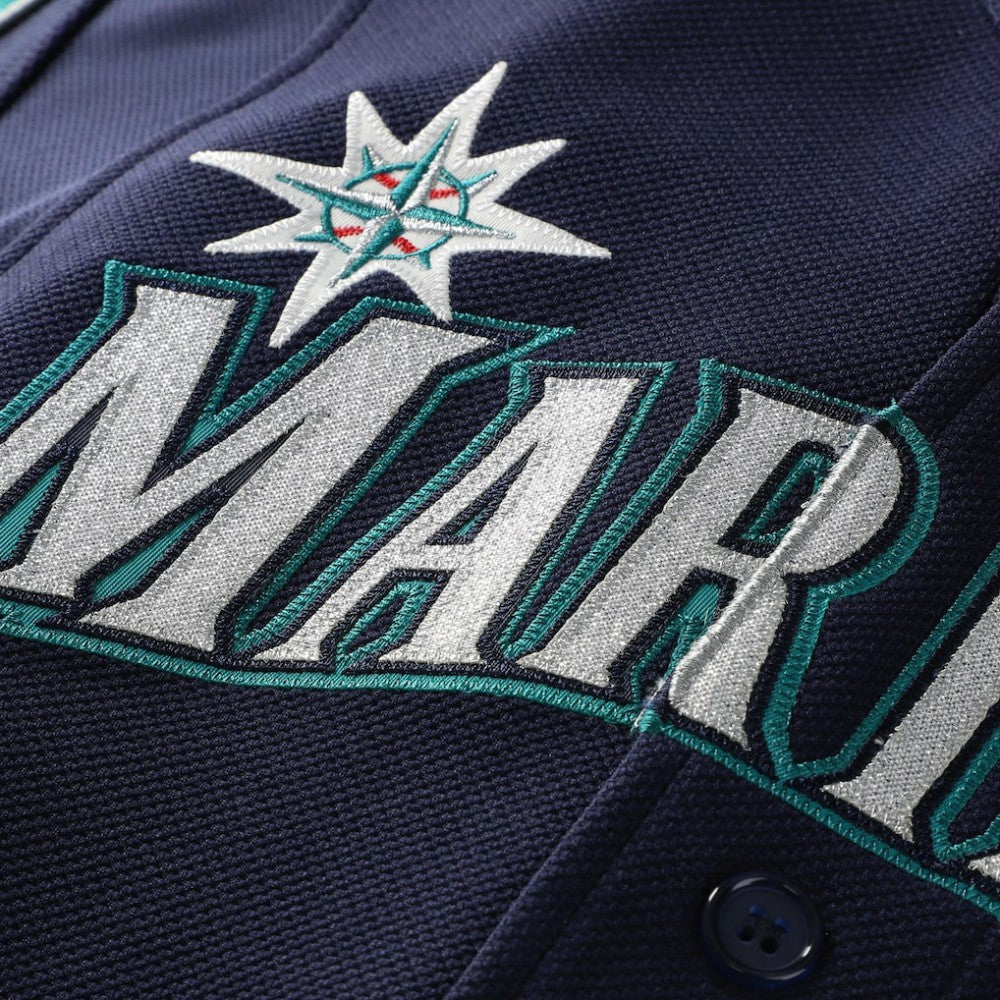 Navy Ichiro Suzuki Seattle Mariners Mitchell & Ness 2006 Cooperstown Mesh Batting Practice Button-Up Jersey