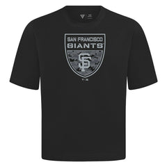 Black San Francisco Giants Levelwear Oversized Luxe Signature Knit Buckler T-Shirt
