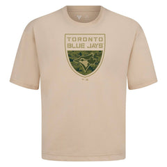 Khaki Toronto Blue Jays Levelwear Oversized Luxe Signature Knit Buckler T-Shirt