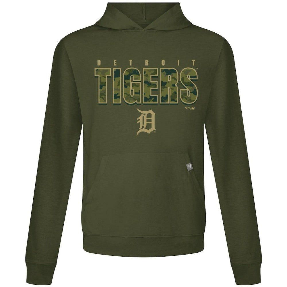 Green Detroit Tigers Levelwear Relay Protect Pullover Hoodie