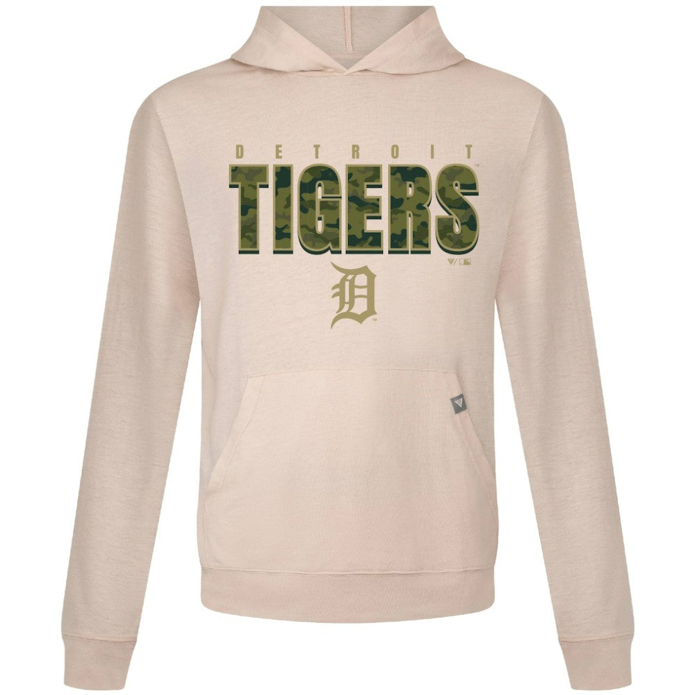 Khaki Detroit Tigers Levelwear Relay Protect Pullover Hoodie