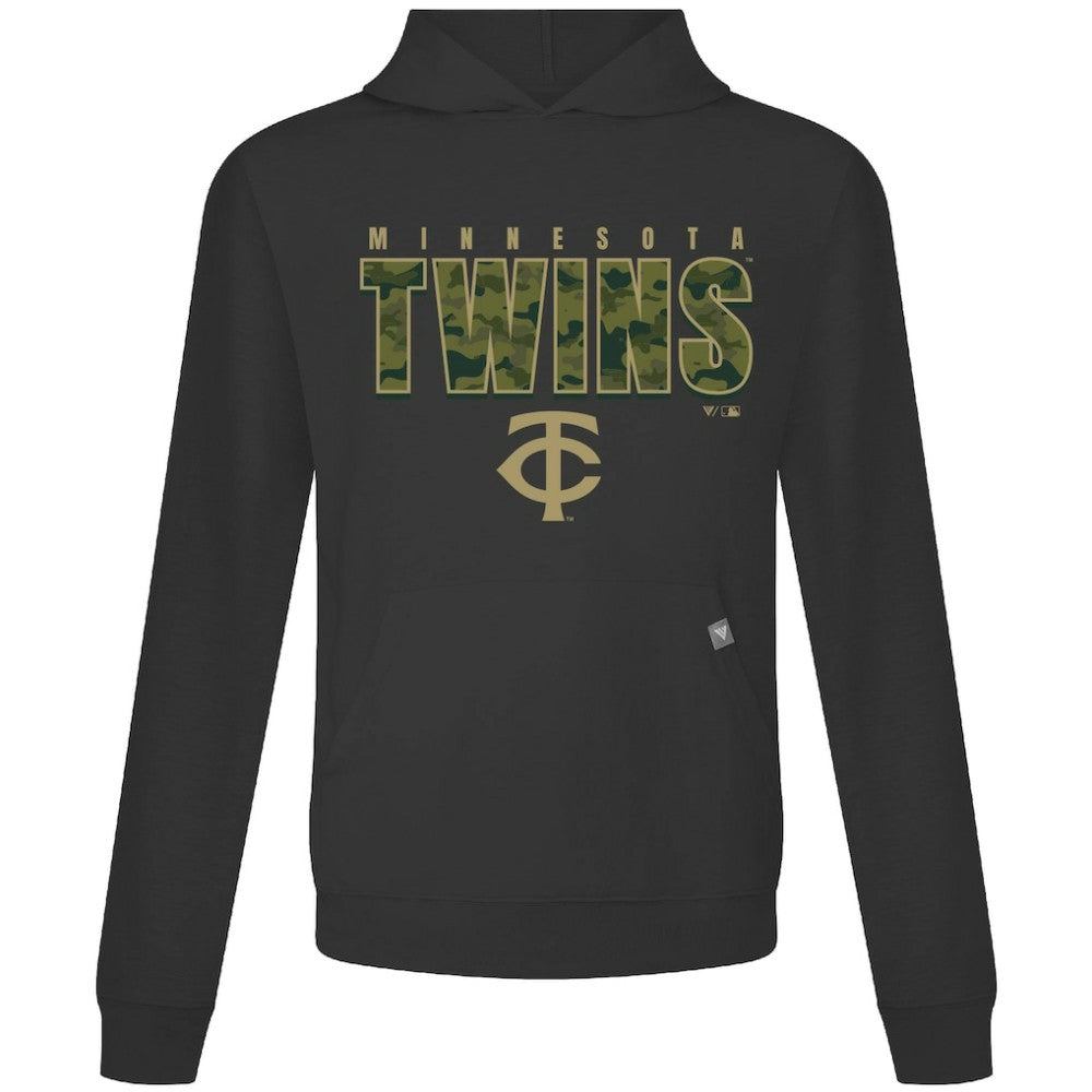 Black Minnesota Twins Levelwear Relay Protect Pullover Hoodie