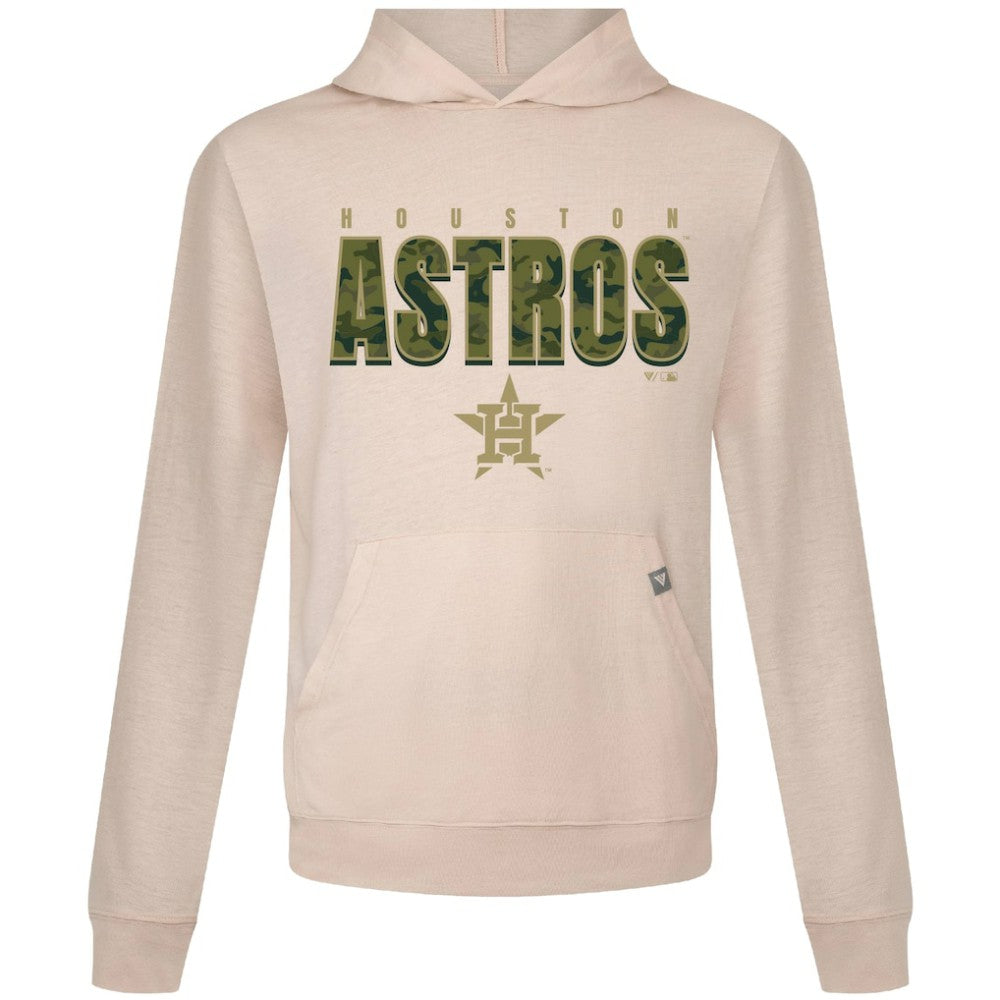 Khaki Houston Astros Levelwear Relay Protect Pullover Hoodie