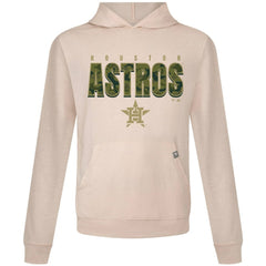 Khaki Houston Astros Levelwear Relay Protect Pullover Hoodie