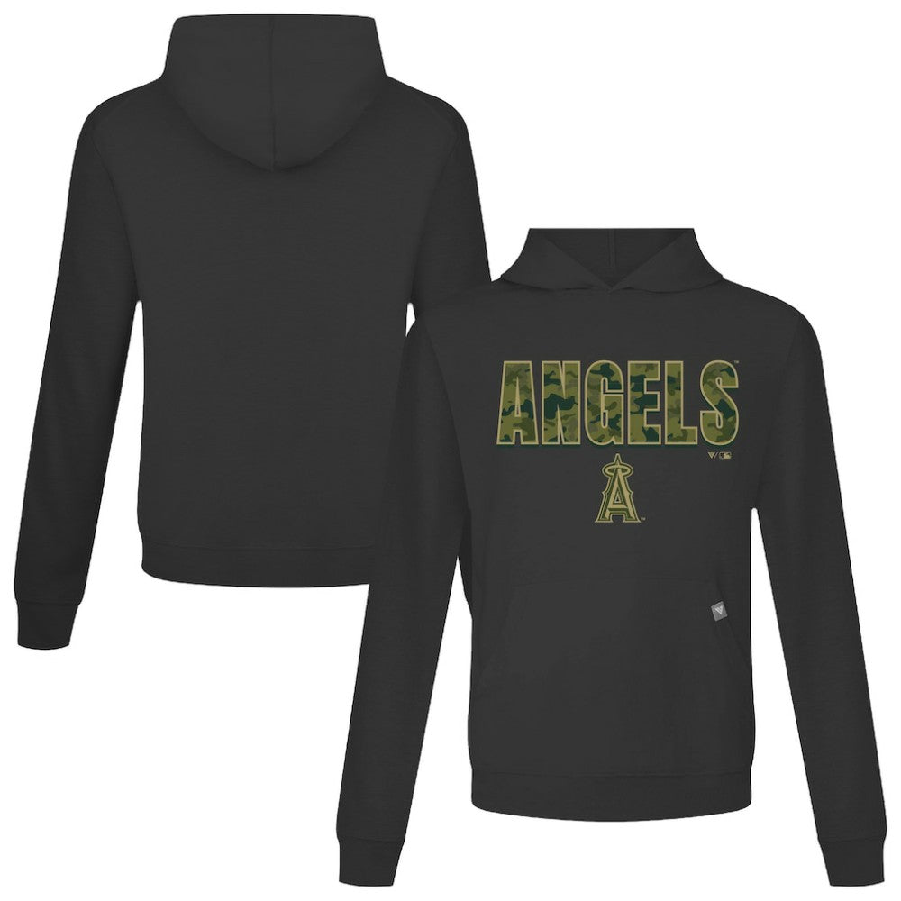 Black Los Angeles Angels Levelwear Relay Protect Pullover Hoodie