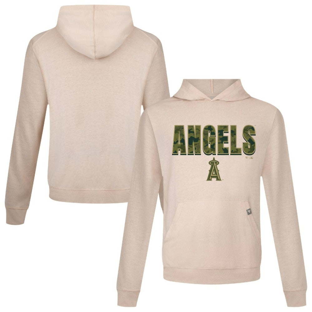 Khaki Los Angeles Angels Levelwear Relay Protect Pullover Hoodie