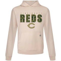Khaki Cincinnati Reds Levelwear Relay Protect Pullover Hoodie