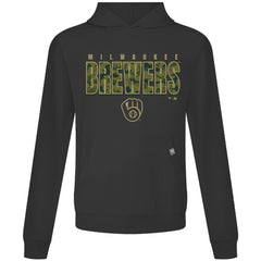 Black Milwaukee Brewers Levelwear Relay Protect Pullover Hoodie