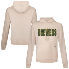 Khaki Milwaukee Brewers Levelwear Relay Protect Pullover Hoodie
