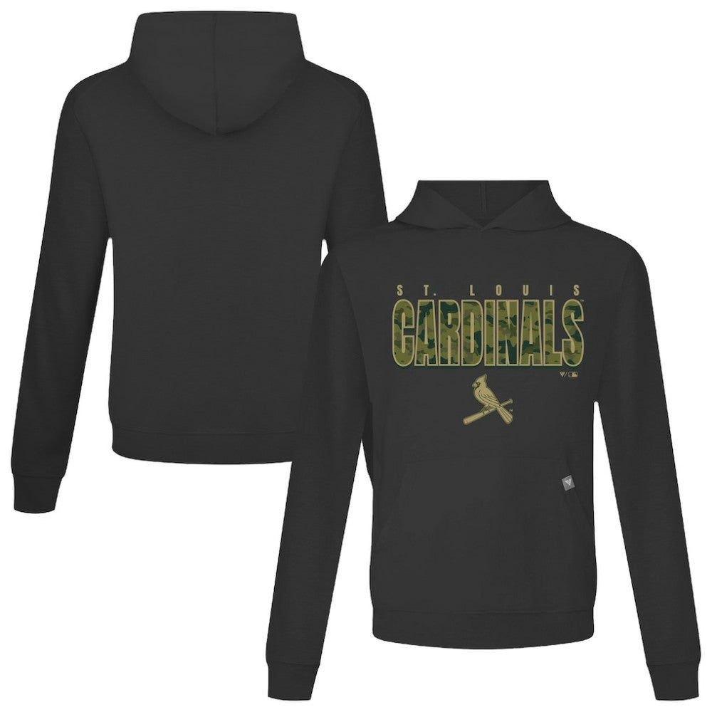 Black St. Louis Cardinals Levelwear Relay Protect Pullover Hoodie