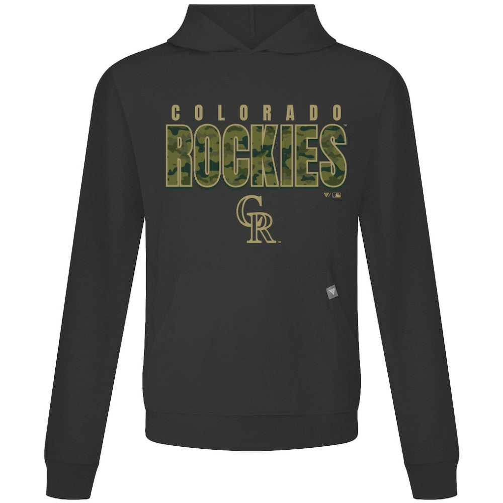 Black Colorado Rockies Levelwear Relay Protect Pullover Hoodie