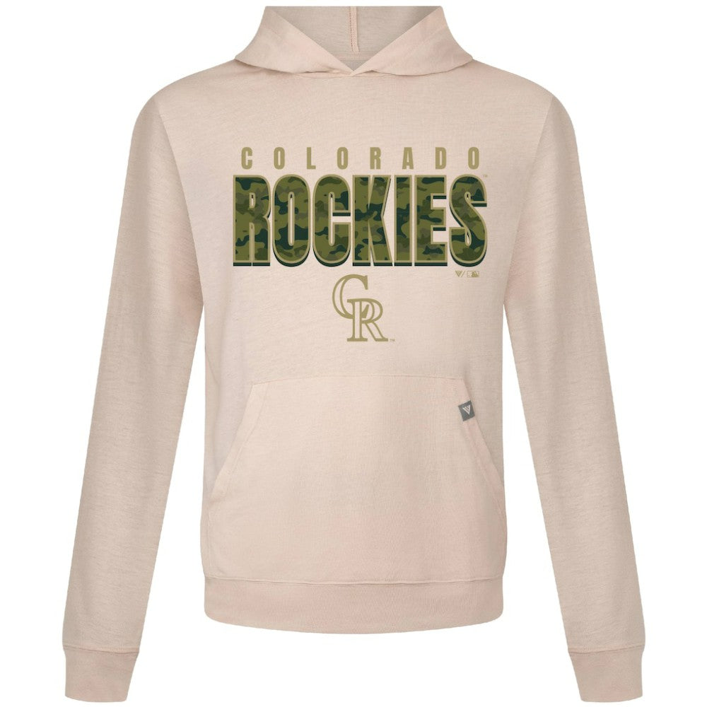 Khaki Colorado Rockies Levelwear Relay Protect Pullover Hoodie