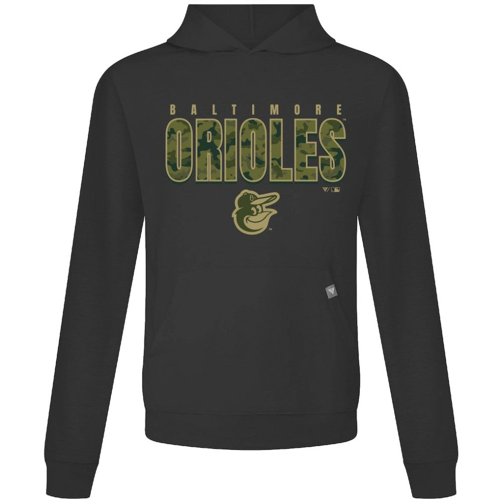 Black Baltimore Orioles Levelwear Relay Protect Pullover Hoodie