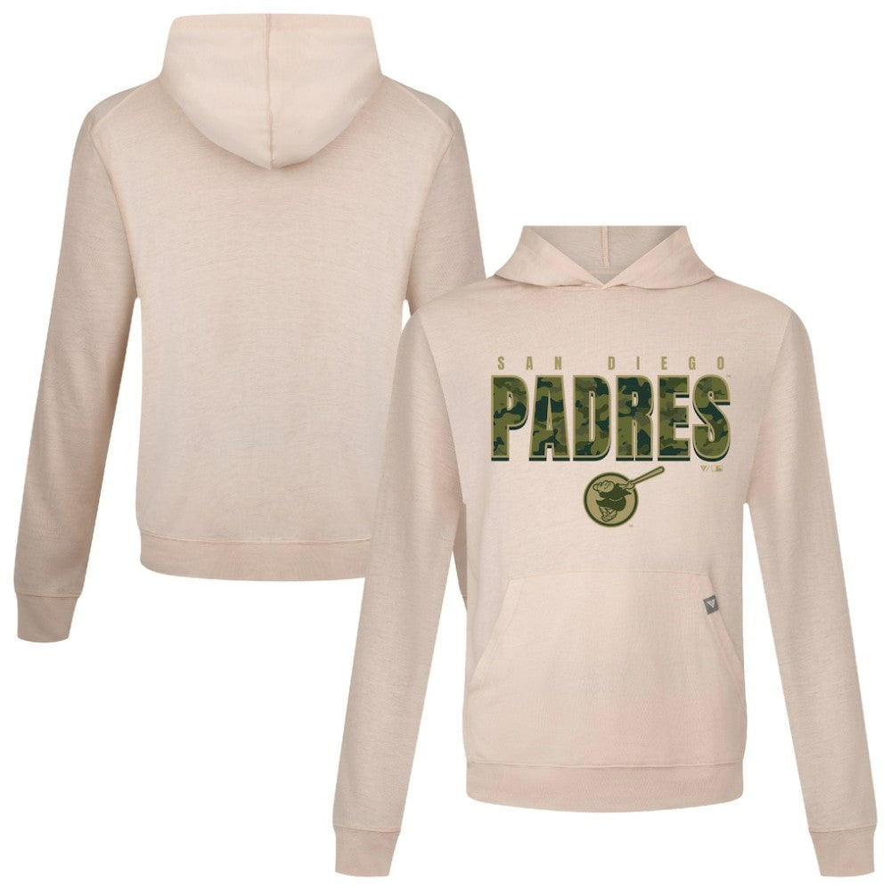 Khaki San Diego Padres Levelwear Relay Protect Pullover Hoodie