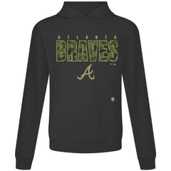 Black Atlanta Braves Levelwear Relay Protect Pullover Hoodie