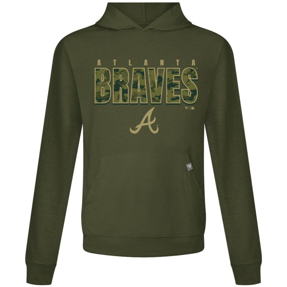 Green Atlanta Braves Levelwear Relay Protect Pullover Hoodie