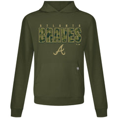 Green Atlanta Braves Levelwear Relay Protect Pullover Hoodie