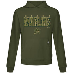 Green Miami Marlins Levelwear Relay Protect Pullover Hoodie