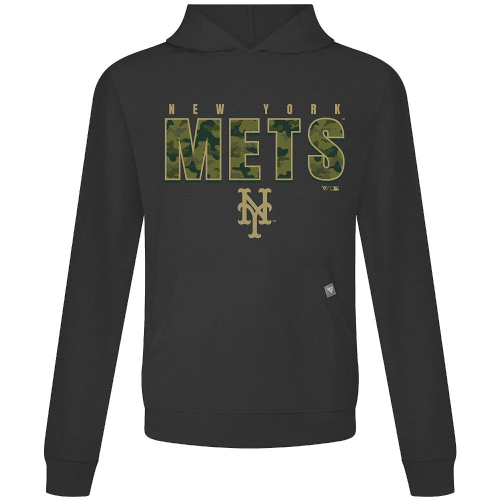 Black New York Mets Levelwear Relay Protect Pullover Hoodie